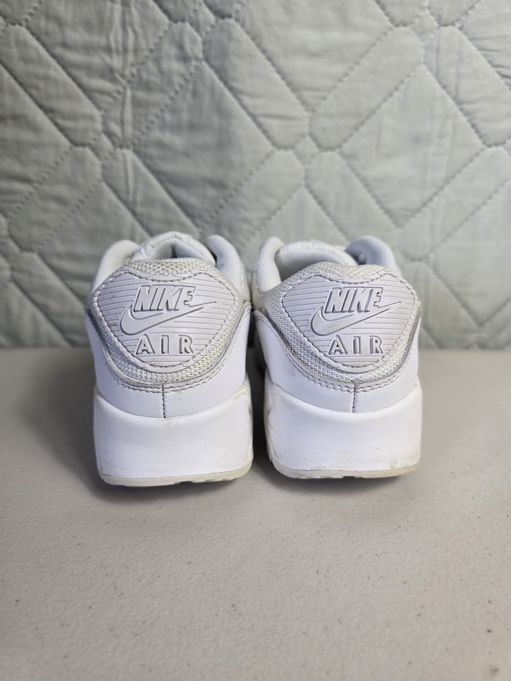 Nike Air Max 90 Twist Triple White Women Size 10 Athletic Sneakers - Picture 3 of 10